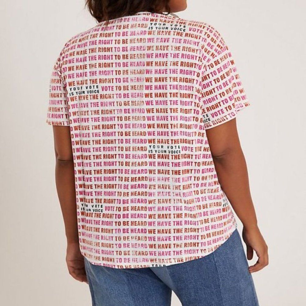 NWT Anthropologie Right To Be Heard Graphic Tee | 1X - Picture 3 of 6